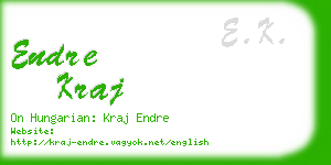 endre kraj business card